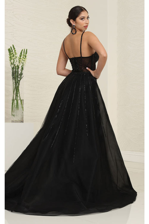 Long Evening Dress Sweetheart Beaded Gala Gown By Royal Queen RQ8126 - Dress