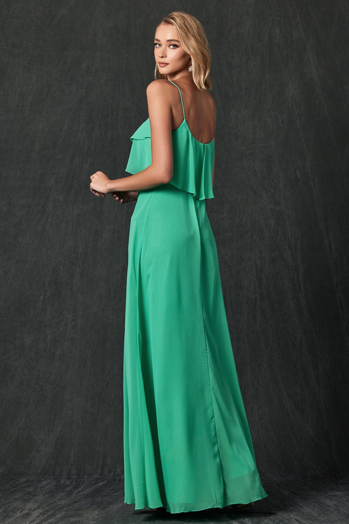 Juliet Kelly Green Long Formal Dresses