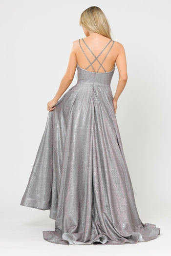 Poly USA 8714 Long Foiled Glitter Sweetheart Dress