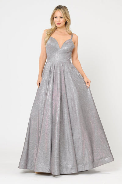 Poly USA 8714 Long Foiled Glitter Sweetheart Dress