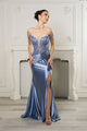 Long Formal Dress Off The Shoulder High Slit Gown By May Queen MQ2157 - Dress