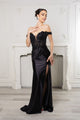 Long Formal Dress Off The Shoulder High Slit Gown By May Queen MQ2157 - Dress