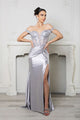Long Formal Dress Off The Shoulder High Slit Gown By May Queen MQ2157 - Dress