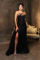 Long Formal Dress Strapless A-Line Prom Gown By Royal Queen RQ8178B - BLACK / 22 - Dress