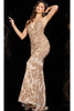 Long Formal Jovani 23753 Dress - Nude / Prom