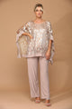 Long Formal Mother of the Bride Cape Pant Set