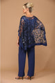 Long Formal Mother of the Bride Cape Pant Set by Eva 3443 - Pant Suit
