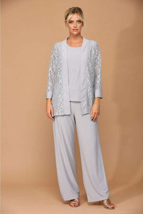 Long Formal Mother of the Bride Jacket Pant Suit