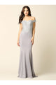Long Formal Off Shoulder Fitted Mermaid Dress - The Dress Outlet