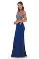 Long Formal Off Shoulder Fitted Mermaid Dress - The Dress Outlet