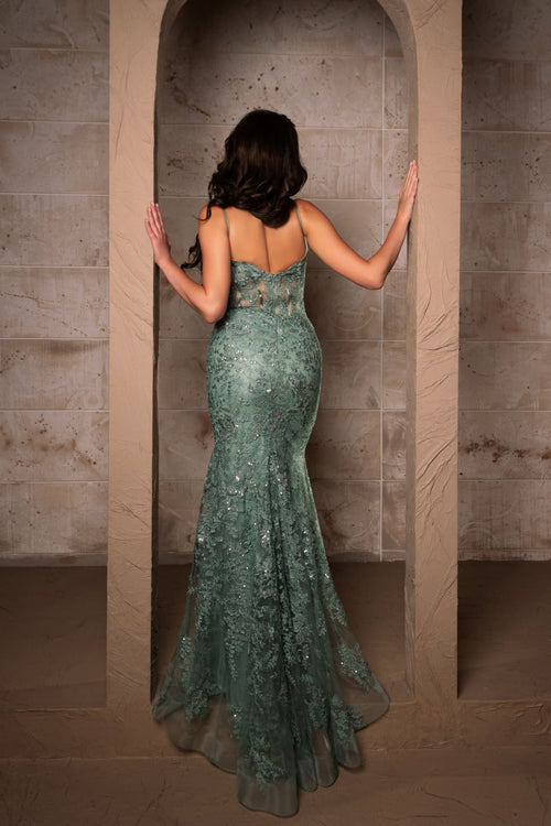 Long Gala Dress Sweetheart Mermaid Sequin Gown By Royal Queen RQ8138 - Dress