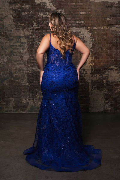 Long Gala Dress Sweetheart Mermaid Sequin Gown By Royal Queen RQ8138 - Dress