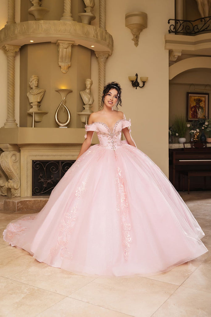 Long Gala Dress Sweetheart Sequin Quince Gown By Layla K LK274 - BLUSH / 2 - Dress