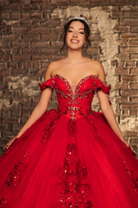 Long Gala Dress Sweetheart Sequin Quince Gown By Layla K LK274 - Dress