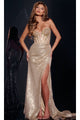 Long Gold Sequin Prom Dress: Jovani 40058 - Gold / Prom