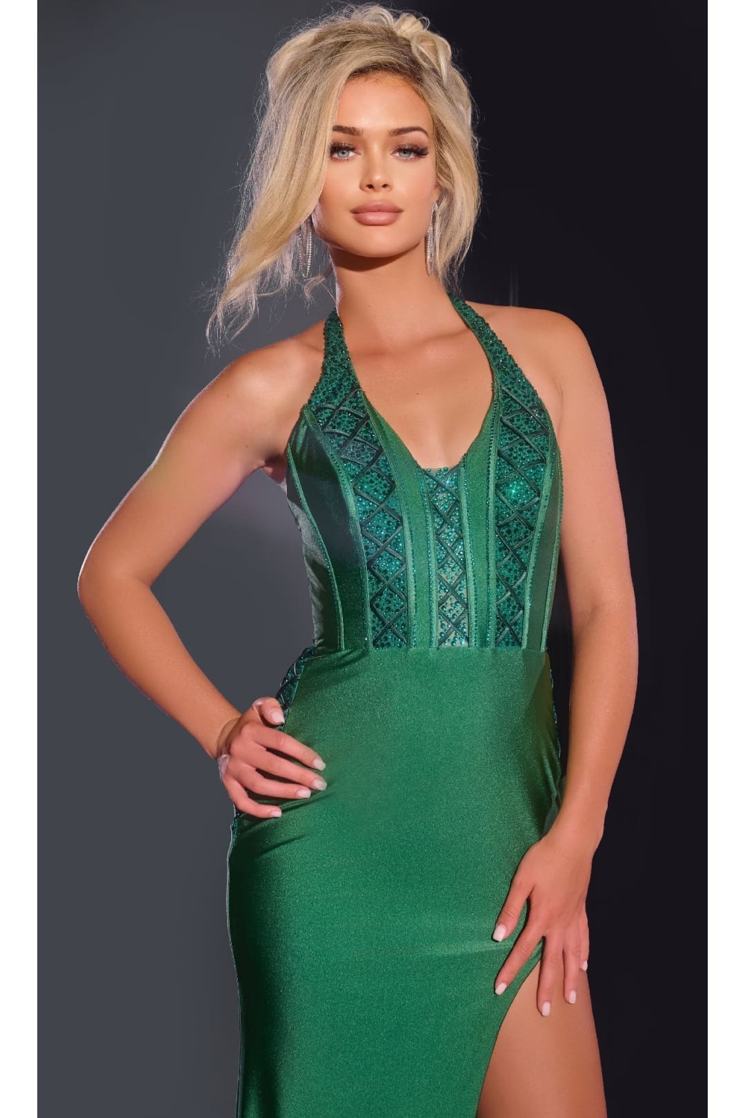 Long Hatler Prom Dress: Jovani D5034 - Apparel & Accessories > Clothing > Dresses