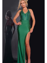 Long Hatler Prom Dress: Jovani D5034