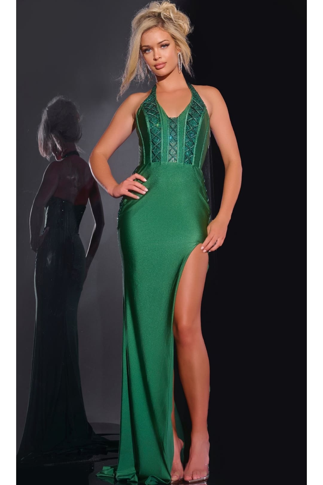 Long Hatler Prom Dress: Jovani D5034 - Apparel & Accessories > Clothing > Dresses