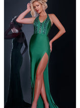 Long Hatler Prom Dress: Jovani D5034