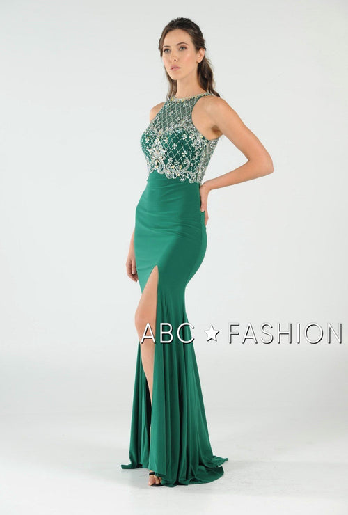 Poly USA Green Long Formal Dresses