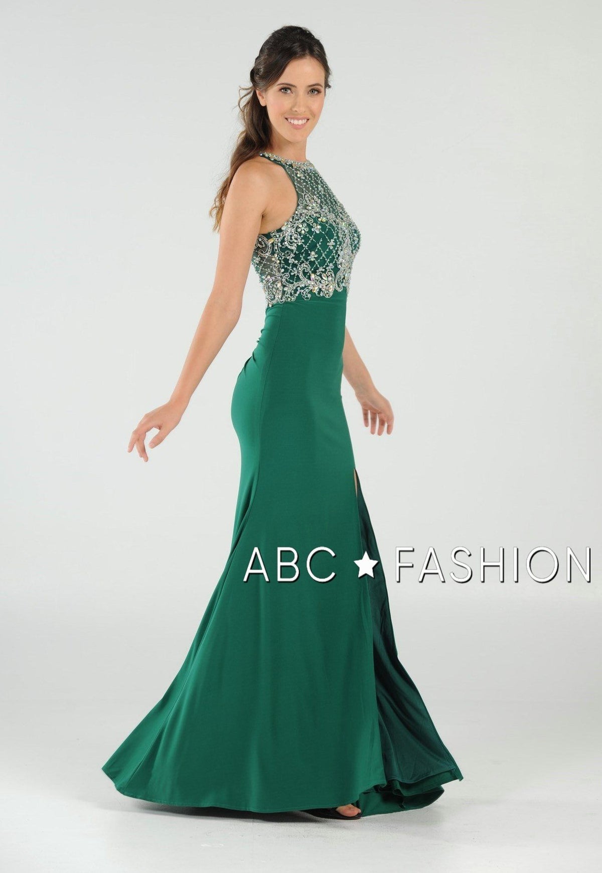 Poly USA Green Long Formal Dresses
