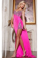 Long Hot Pink Prom Dress: Jovani D5417 - Hot Pink / Prom