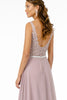 Long Illusion V-Neck Dress with Embroidered Top by Elizabeth K GL2653 - Long Formal Dresses