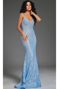 Long Lace Prom Dress: Jovani 43760 - Prom