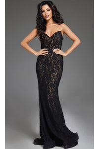 Long Lace Prom Dress: Jovani 43760 - Prom