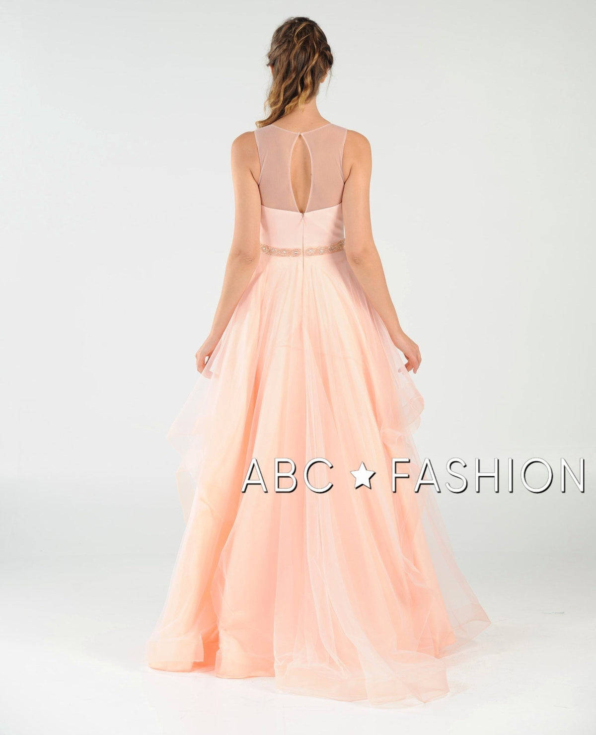 Poly USA Ice Blue Long Formal Dresses