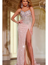 Long Light Pink Prom Dress: Jovani D5709