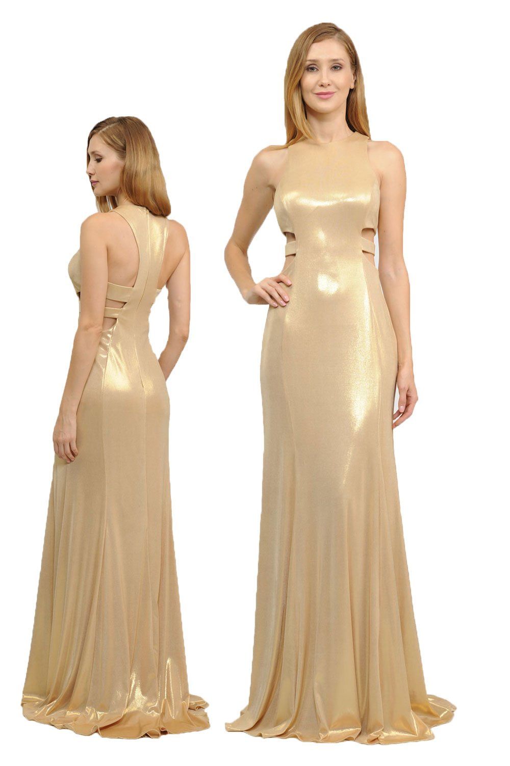 Poly USA Brown Long Formal Dresses