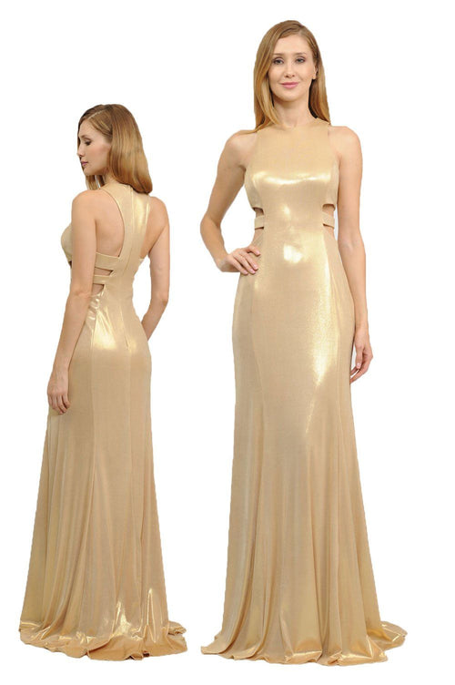 Poly USA Brown Long Formal Dresses