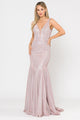 Poly USA 8704 Long Metallic Glitter Mermaid Dress