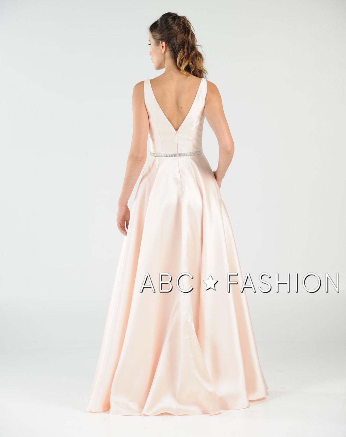 Poly USA Champagne Long Formal Dresses