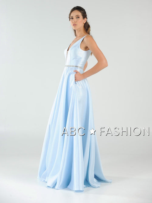 Poly USA Champagne Long Formal Dresses