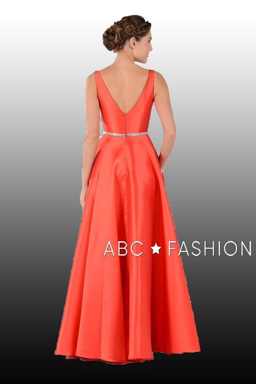 Poly USA Champagne Long Formal Dresses
