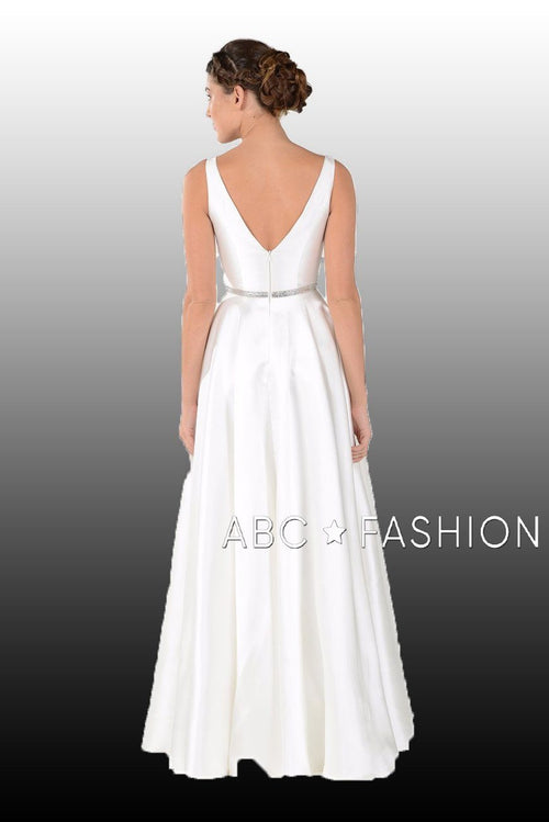 Poly USA Champagne Long Formal Dresses