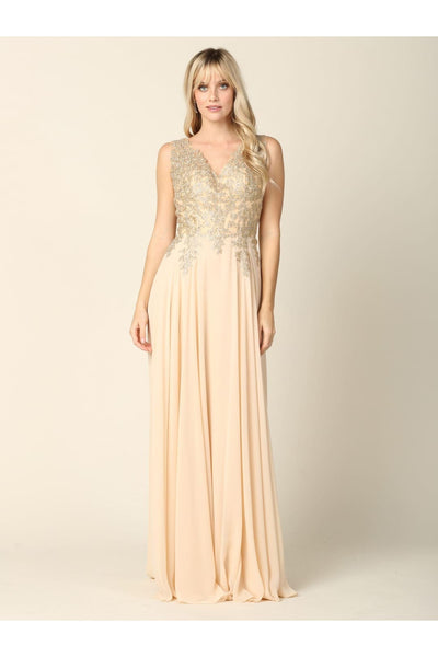 Long Mother of the Bride Chiffon Formal Dress - The Dress Outlet