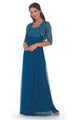 Long Mother of the Bride Lace Chiffon Jacket Dress - The Dress Outlet