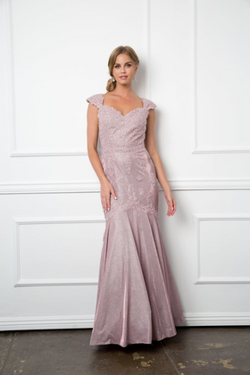 Eva USA 5243 Metallic Evening Dress