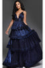 Long Navy Prom Dress: Jovani 38296 - Prom