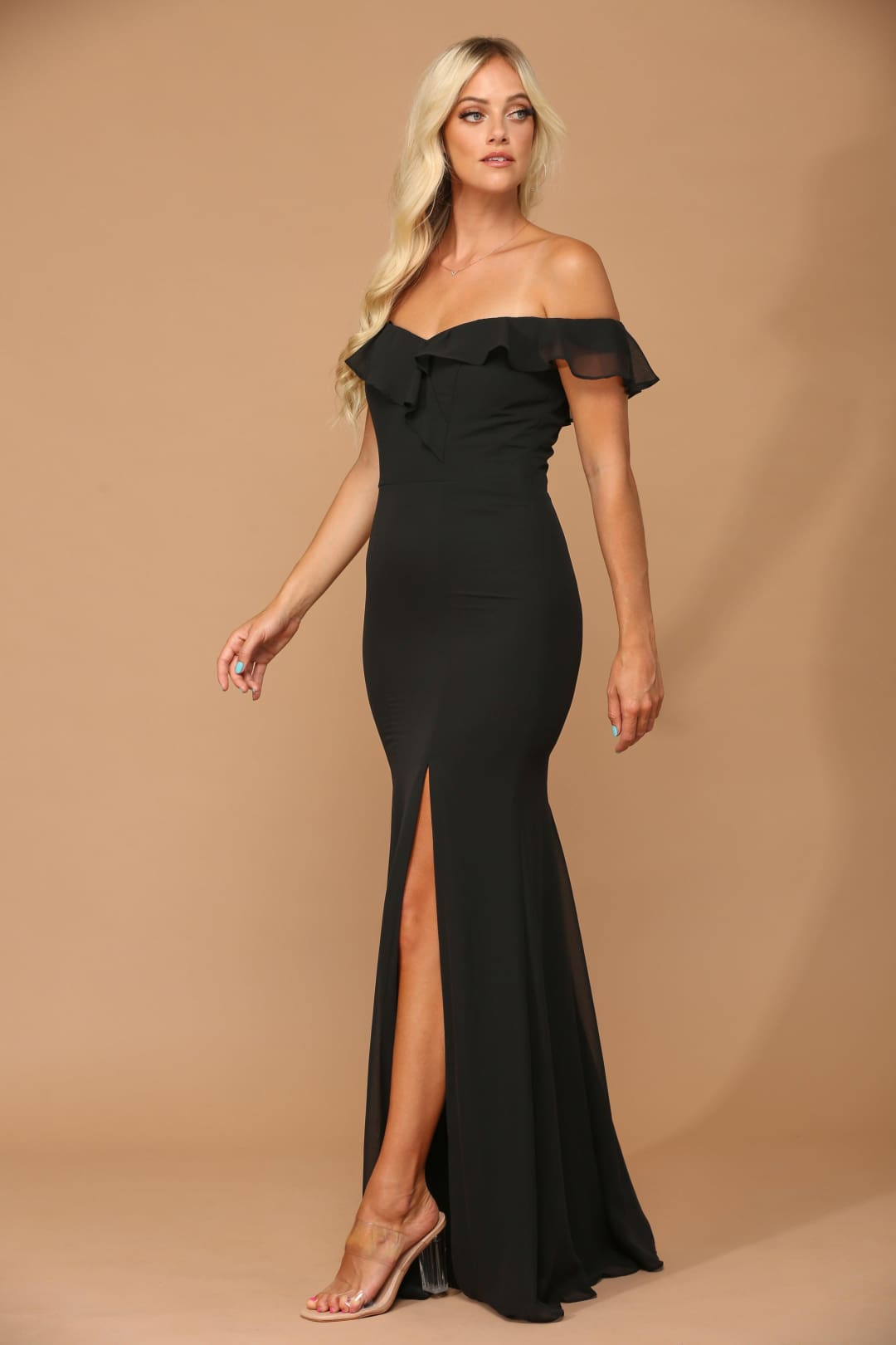 Eva USA 3438 Black Funeral Dress for Women & Ladies Plus Size