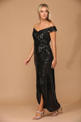 Eva USA 3441 Long Off-Shoulder Formal Evening Gown