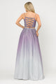 Poly USA 8706 Long Ombre Glitter Two Piece Dress