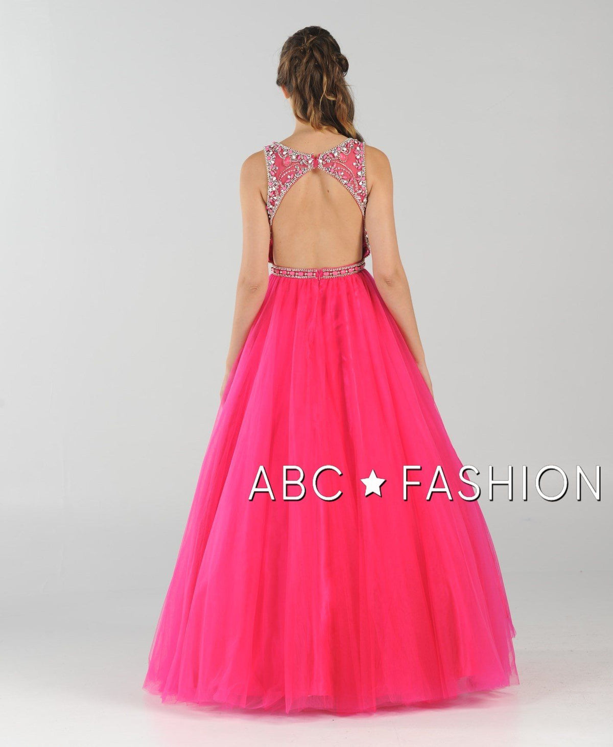 Poly USA Fuchsia Long Formal Dresses
