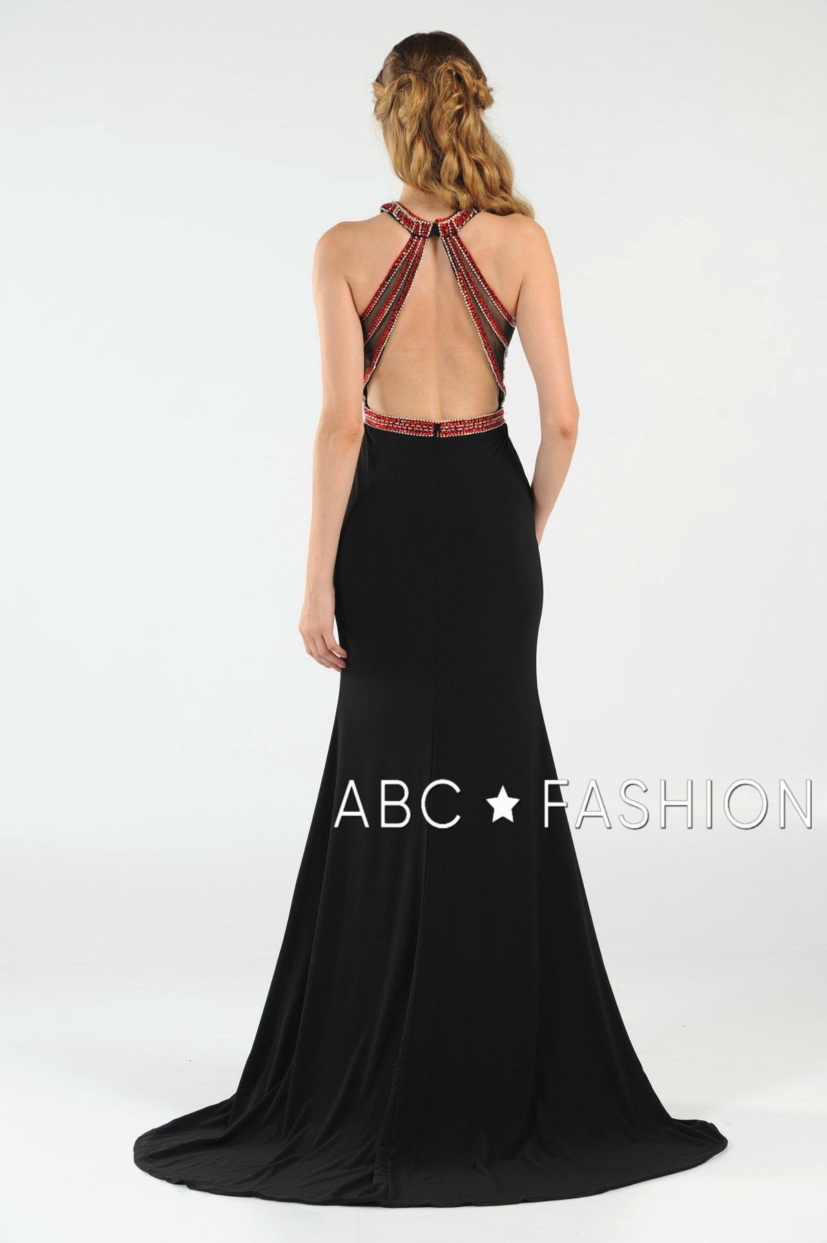 Poly USA Burgundy Long Formal Dresses
