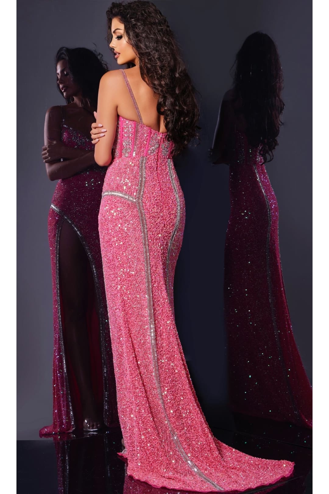 Long Pink Prom Dress: Jovani 44637 - Apparel & Accessories > Clothing > Dresses