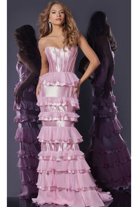Long Pink Prom Dress: Jovani D5995 - Pink / Prom