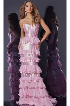 Long Pink Prom Dress: Jovani D5995